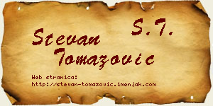Stevan Tomazović vizit kartica